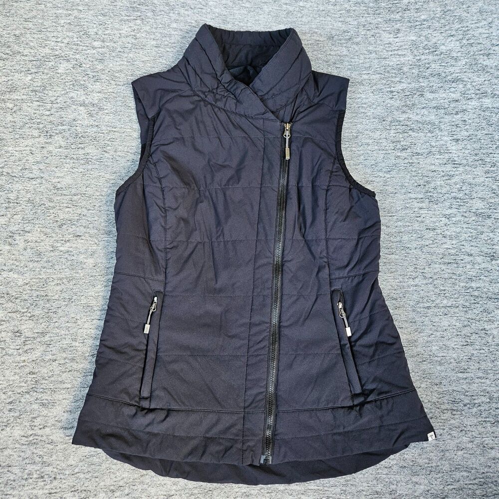 Toad & Co. Quilted Asymmetrical Vest Women's Small Black Lightweight Gorpcore
